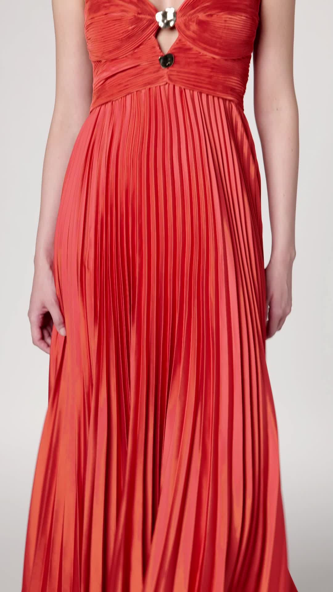 amur gisella midi dress AMUR Gisella Pleated Midi Dress
