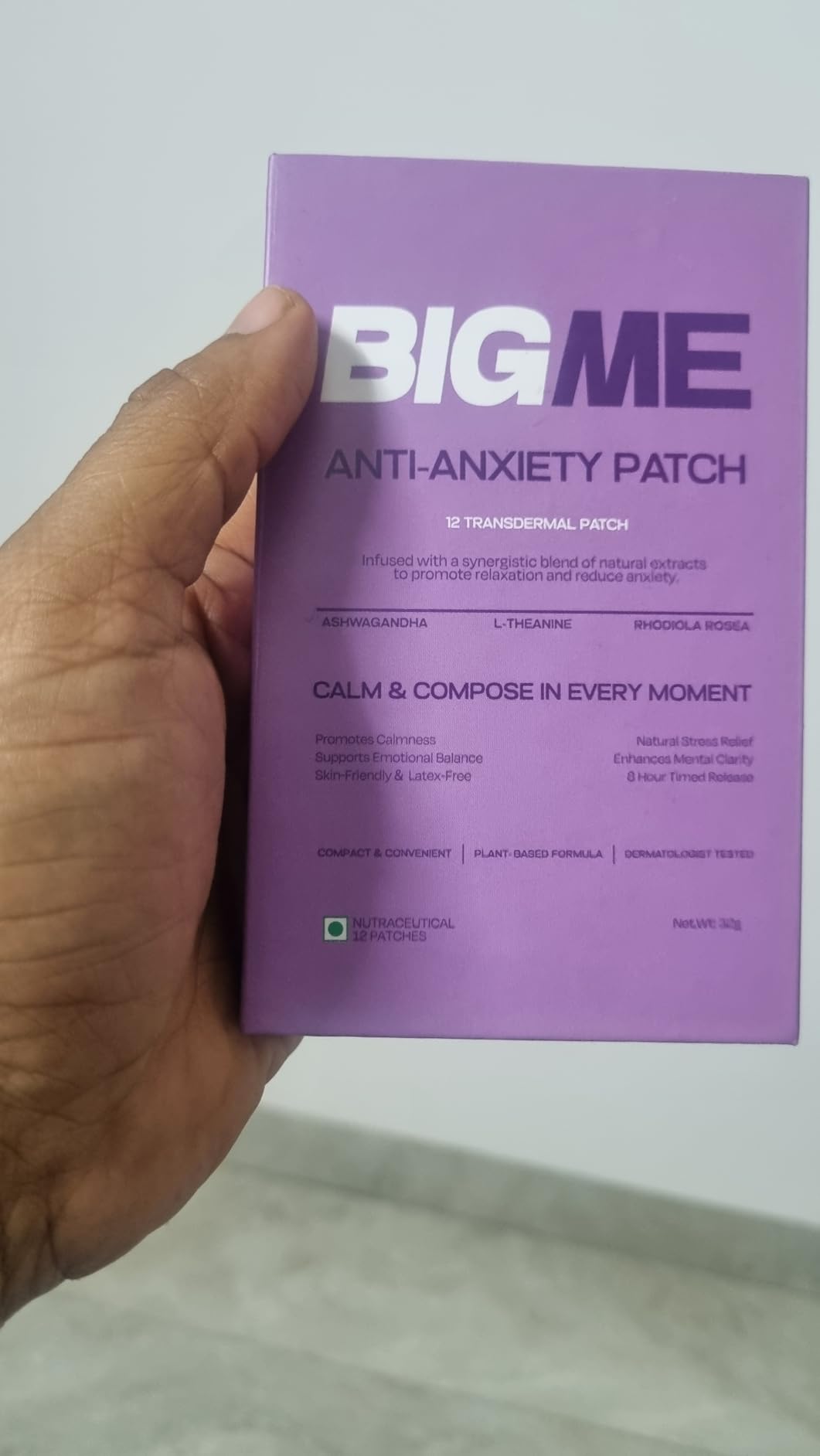 Calm Patch BIGME Deep Calm Patch | Natural Stress Relief Transdermal Patches with ...