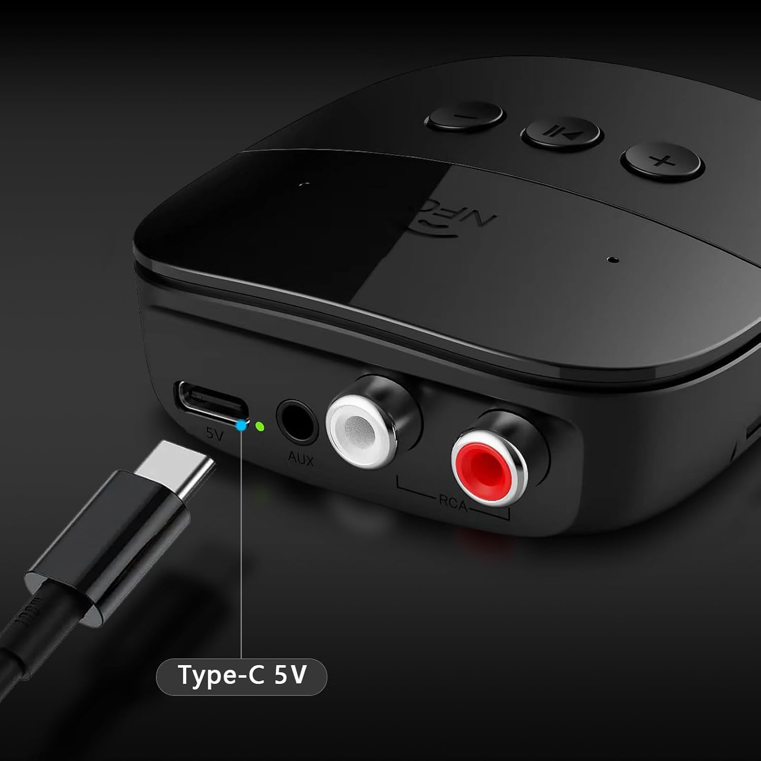 Bezprzewodowy odbiornik audio Bluetooth 5.2 NFC U Disk TF karta 2 RCA 3,5 mm AUX Jack Stereo Music Mic do głośników samochodowych