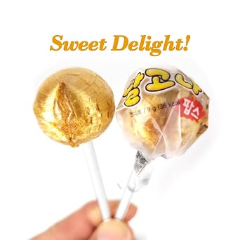 Minecook Dalgona Pops Korean Street Food Delight Sugar Lollypops, Party Flavors Supplies Birthdays, Halloween Sweet Treat, Individually Wrapped_9.87 oz (280g)_1 Pack