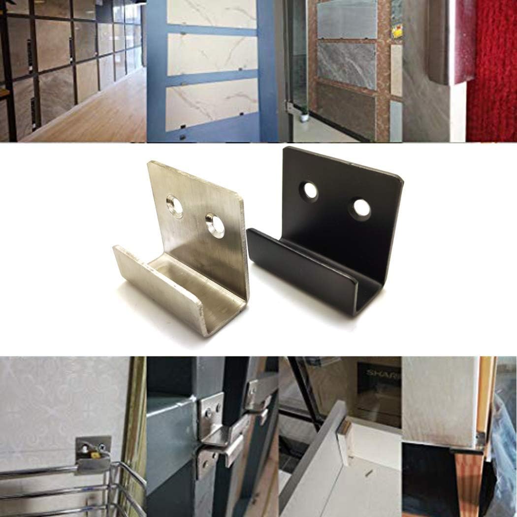 Stainless Steel Flat J Hooks Hanger, Ceramic Tile Billboard Display Board Holder Wall Mount Heavy Duty Hook Brackets Silver 6Sets
