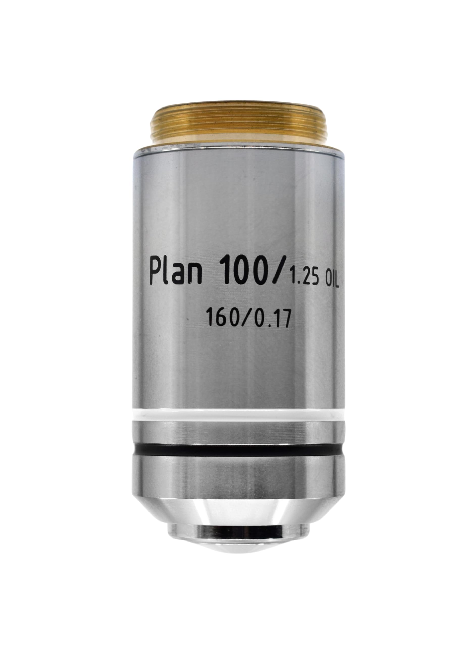 Accu-Scope Microscope Objective, 100xR Oil DIN Plan Achromat - N.A. 1.25-0.15mm Working Distance - 160mm Length - Fits Accu-Scope EXC-120 Series Microscopes