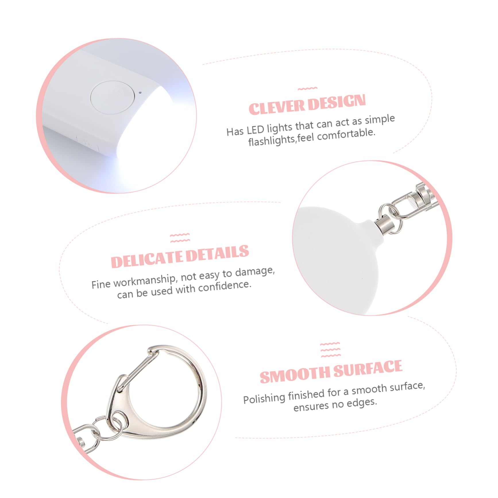 Hemobllo 3ensembles Alarme De Sécurité Portable avec Lampe De Poche Système Alarme Suspendu pour Femmes pour Activités Extérieures Personnelle