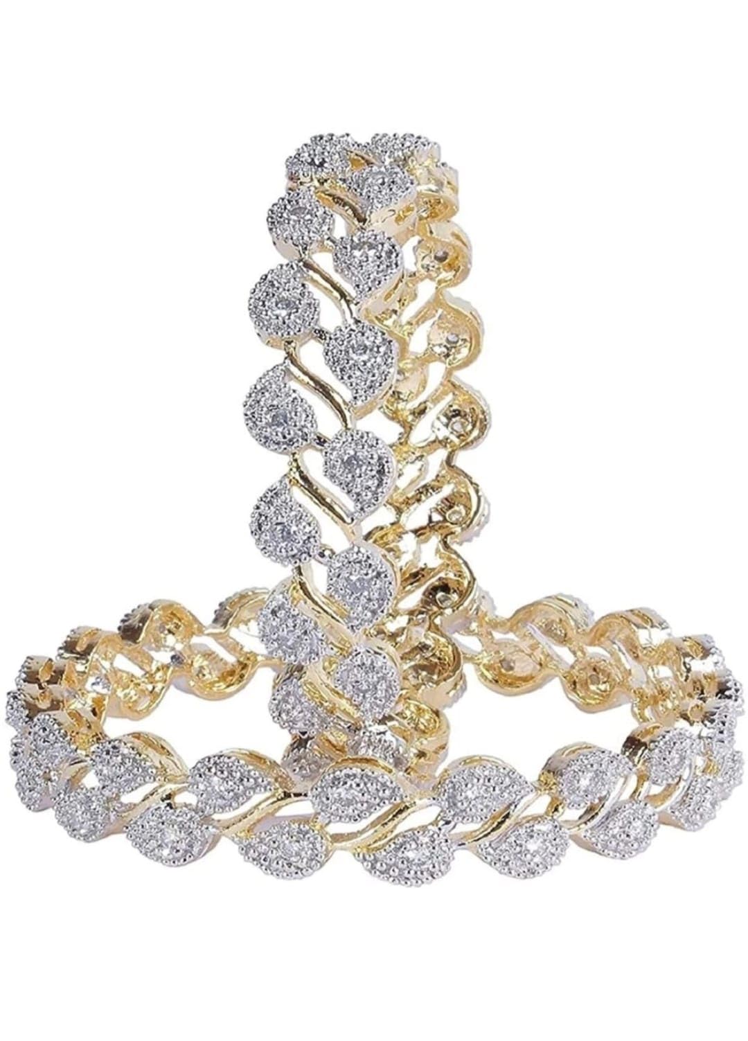 See full amazon price history chart for JASEELA TRENDS Leaf Style Exxclusive Bangles Studded with American Diamond. Gold Plated Bangles For Women/Girls. (Pack of 2) (2.4) JASEELA TRENDS Leaf Style Exxclusive Bangles Studded with American Diamond. Gold Plated Bangles For Women/Girls. (Pack of 2) (2.4) (B0CFQVWF7R) Amazon Price History, Amazon Price Tracker