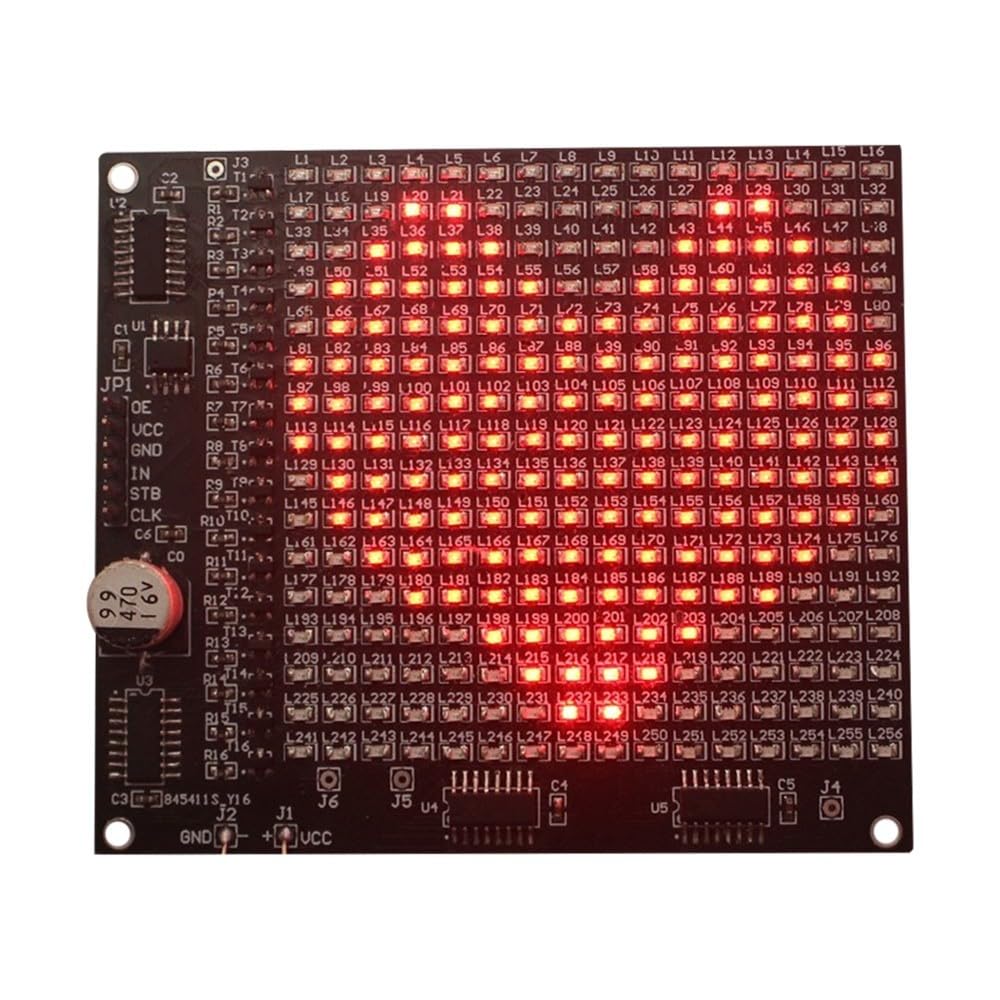 256LED Component Soldering Exercise Board Kit,DX-TP17 300 DIY Advertising Screen Component Soldering Board Kit - Image 3