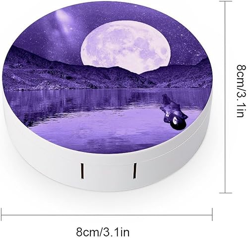 Miniatura 2 de Purple Supermoon - Kit de viaje con lente de contacto portátil, bonita caja de contacto con espejo para uso diario al aire libre