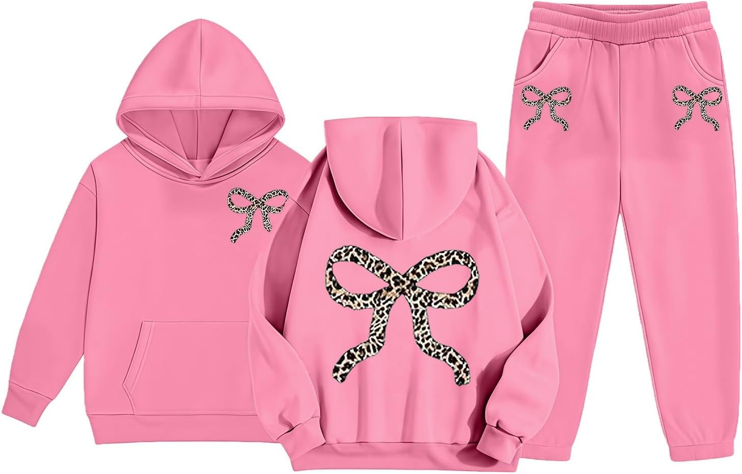Girls Outfits Hoodie Sweatshirts And Sweatpants Set Sweatsuit 2 Piece Girls Athletic Outfits Set With Pockets