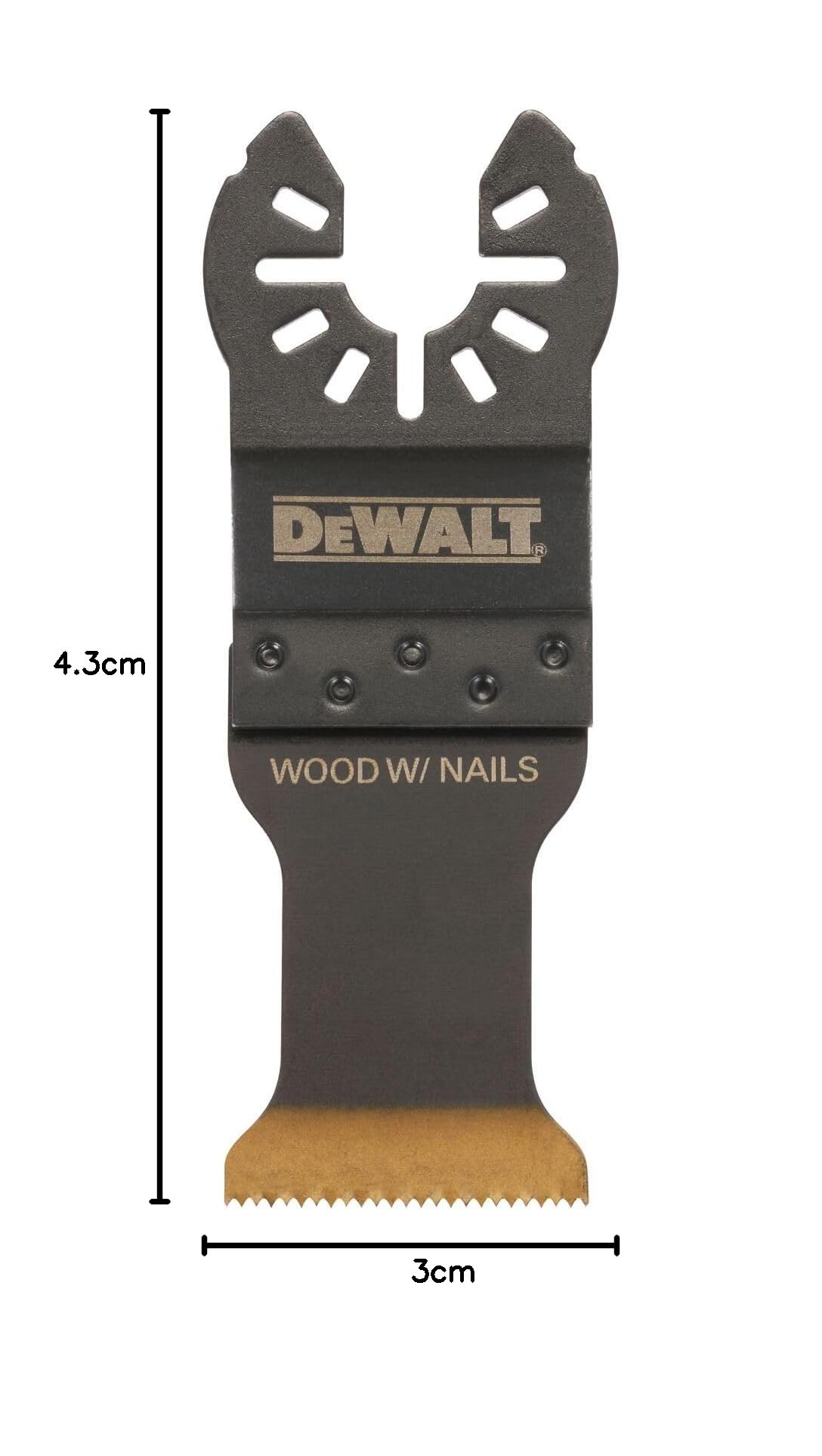 DEWALT Solidny Brzeszczot titanio do metal 30mm x 43mm do multi-herramienta oscillante dla profesjonalistów i majsterkowiczów do pracy profesjonalnej 30mm 43mm