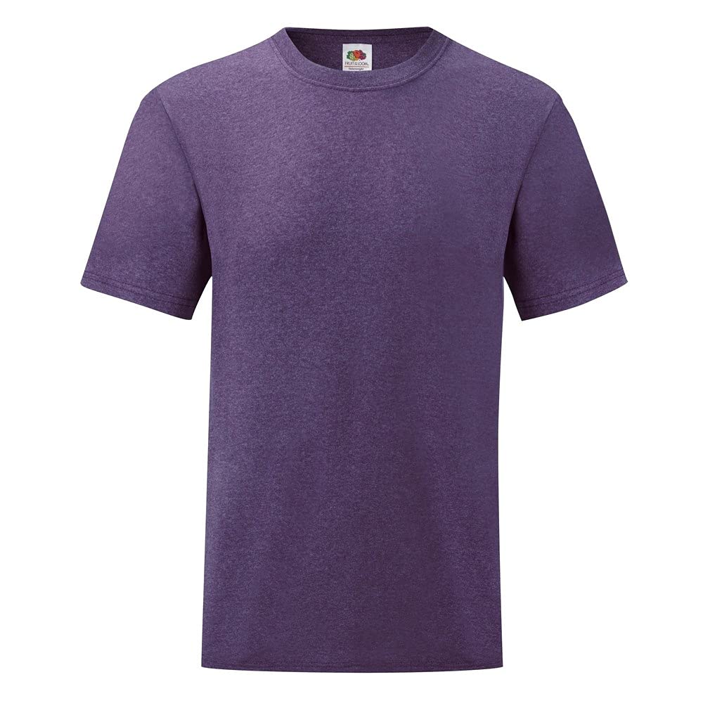 Fruit Of The Loom Men's Mottled Purple Short-Sleeved T-Shirt - Grey - 3XL