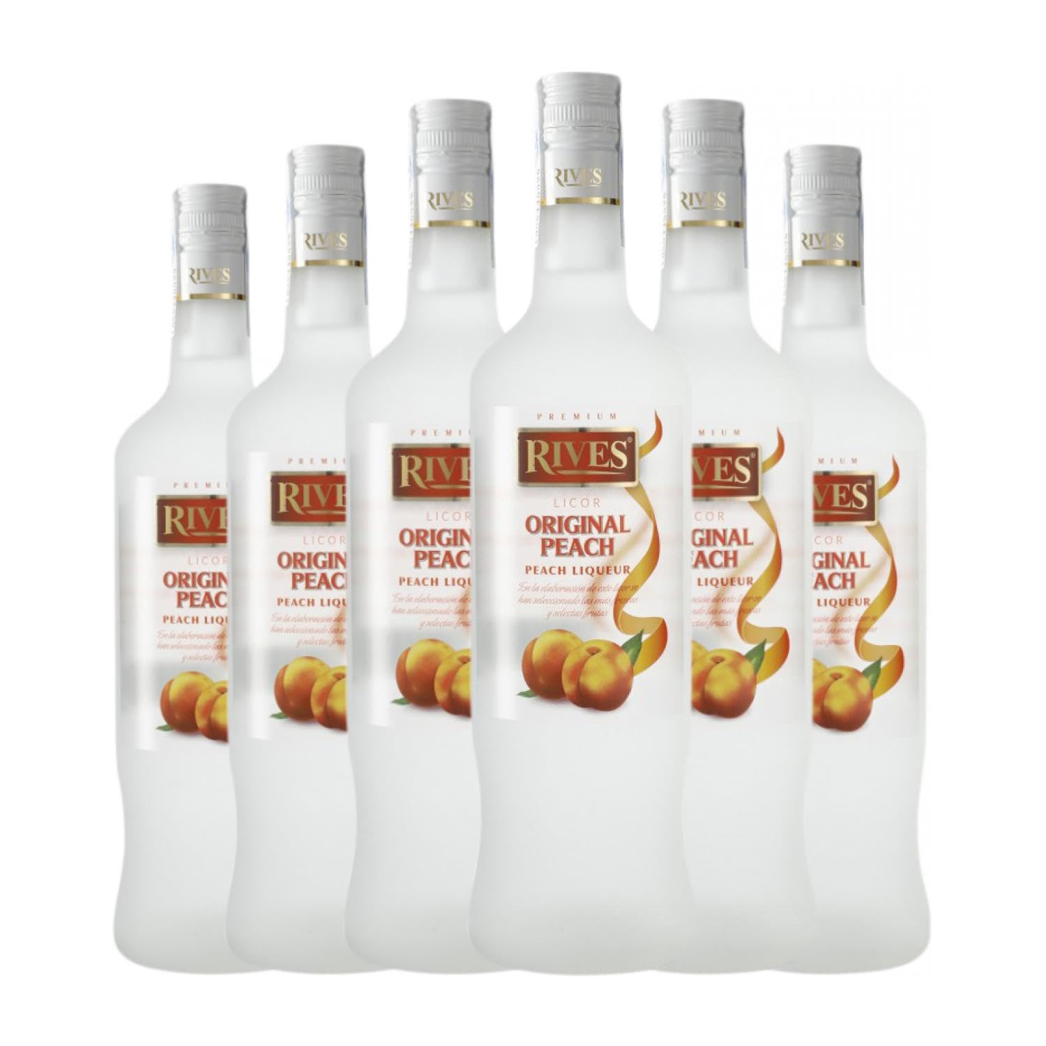 Licores Rives Melocotón 70 cl (Caja de 6 Botellas de 70 cl)