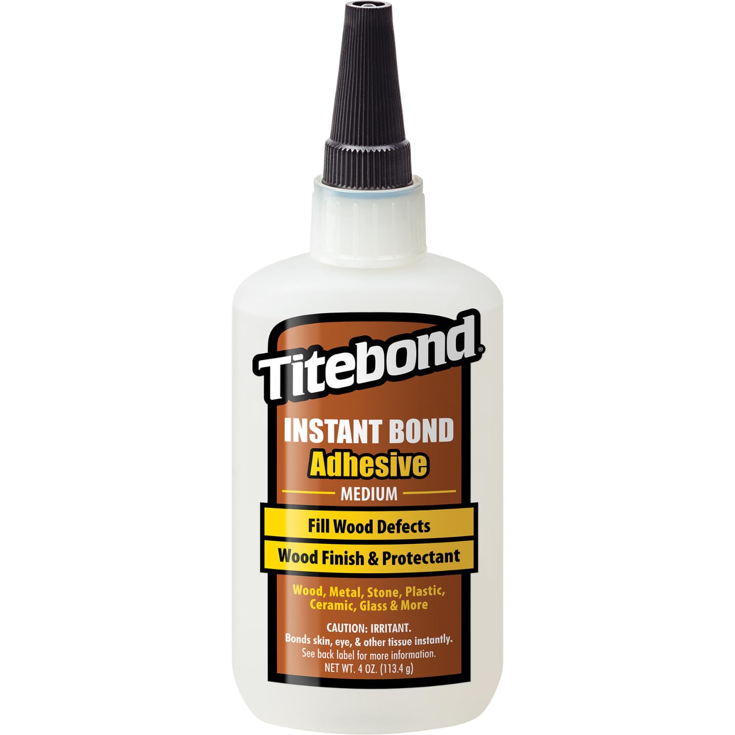 Titebond 6212 Instant Bond Medium Sekundenkleber 113,4g 118ml – Mittelviskoser Holzkleber für Drechseln & Werkstatt – Schlagfest & Überstreichbar