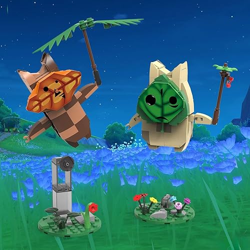 Miniatura 7 de LordBiulder Yahaha Korok BOTW - Juego de construcción de 4 lindos animales de juego, figuras de acción de cruce, juguetes de construcción adecuados
