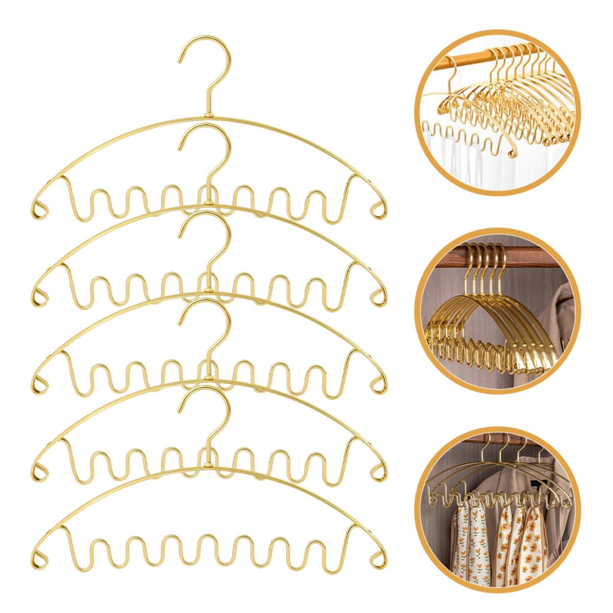 Krawattenaufhänger aus Aluminiumlegierung Organizer 5 Stück-Pack