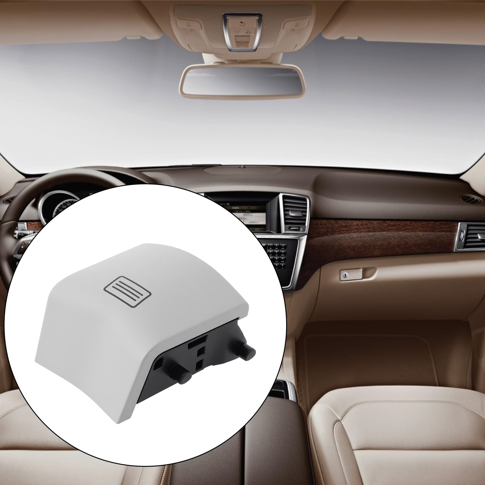 Auto Schiebedach Fenster Schalter Control Button Kompatibel mit Mercedes-Benz W166 X166 W292 W463 Grau