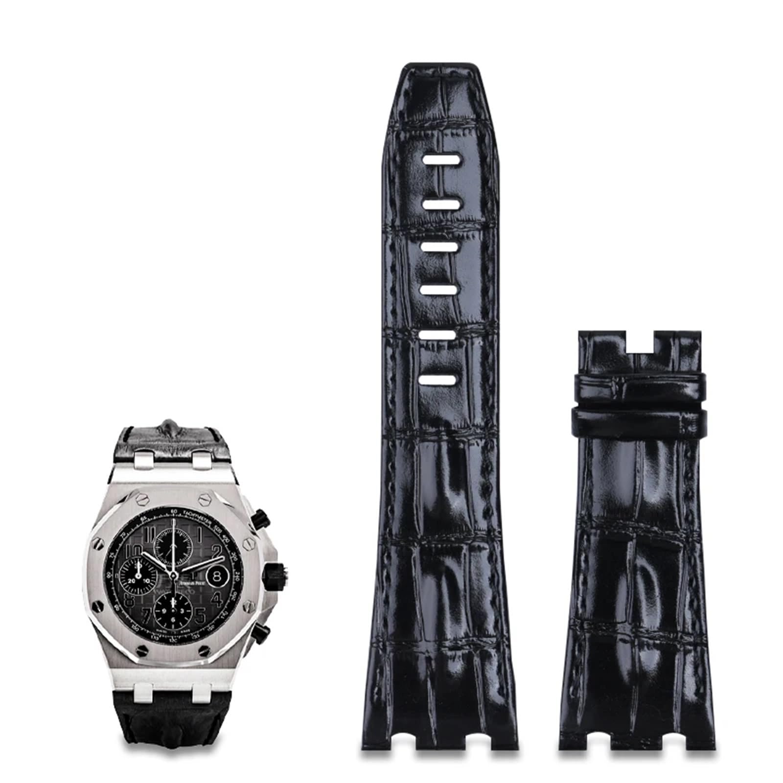 Bracelet en cuir importé pour Audemars Piguet Royal Oak Offshore 42mm - 8