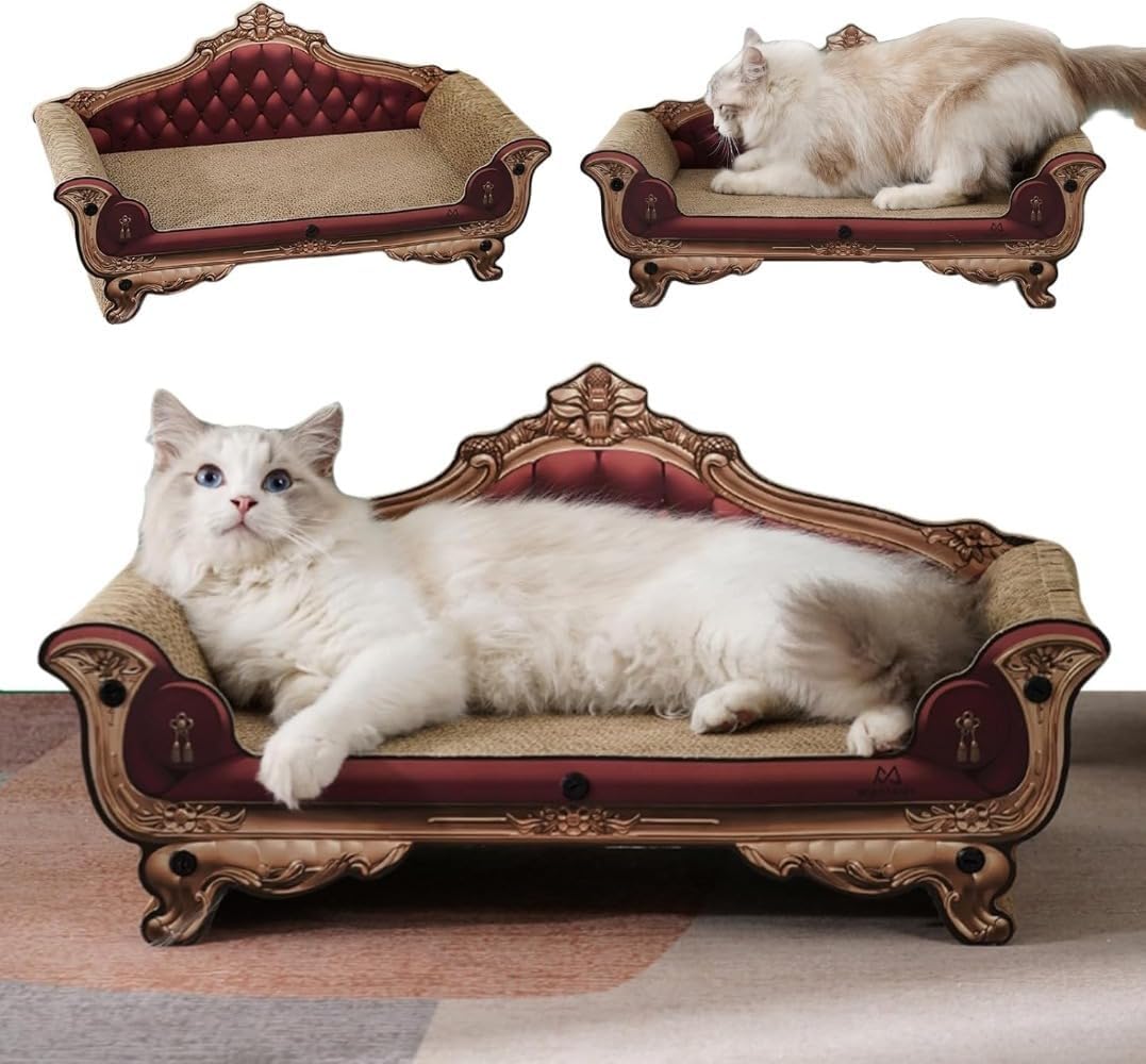 2024 猫 爪研ぎ 段ボール ソファ 猫爪とぎベッド ソファ型爪とぎ 猫ソファー 爪とぎ 高密度 耐久 猫用爪とぎ キャット ソフ