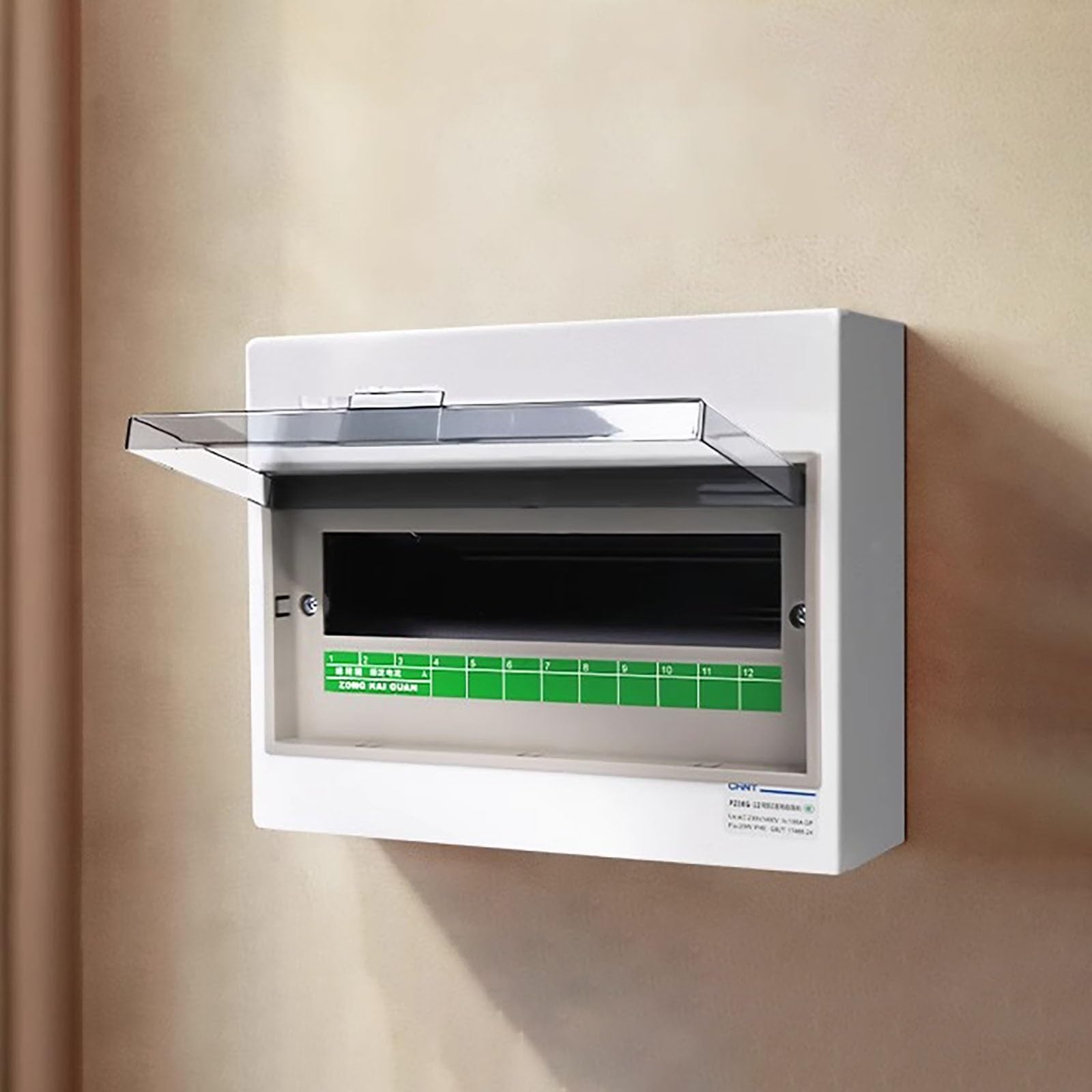Coffret De Distribution En Saillie/encastrable IP40 10/12/15 Voies | Panneau Ignifuge Simple Rangée 230/400 V | Armoire Électrique Étanche À La Poussière Et Aux Éclaboussures(10WAY,Surface-Mounted)