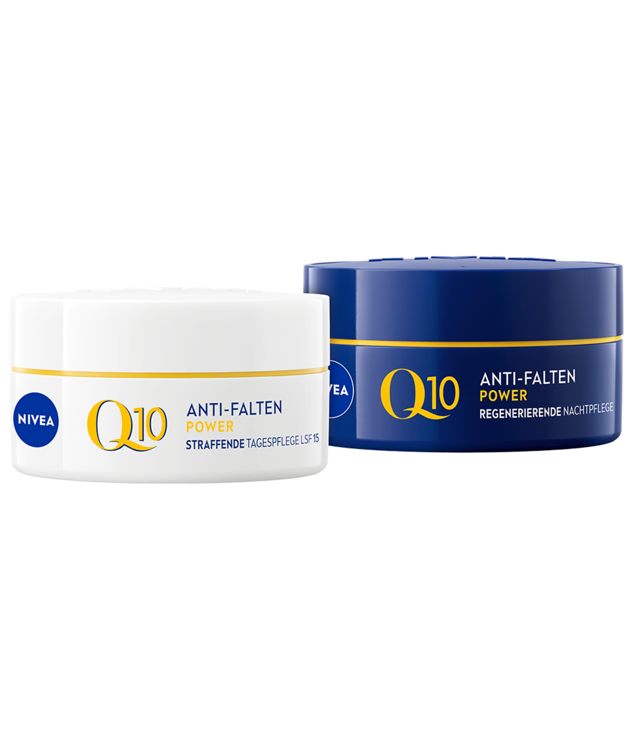 NIVEA Q10 Anti-Falten Power Gesichtspflege Set, Geschenkset mit LSF 15 Tagescreme (50 ml) und Nachtcreme (50 ml), Pflegeset mit Anti-Aging-Effekt