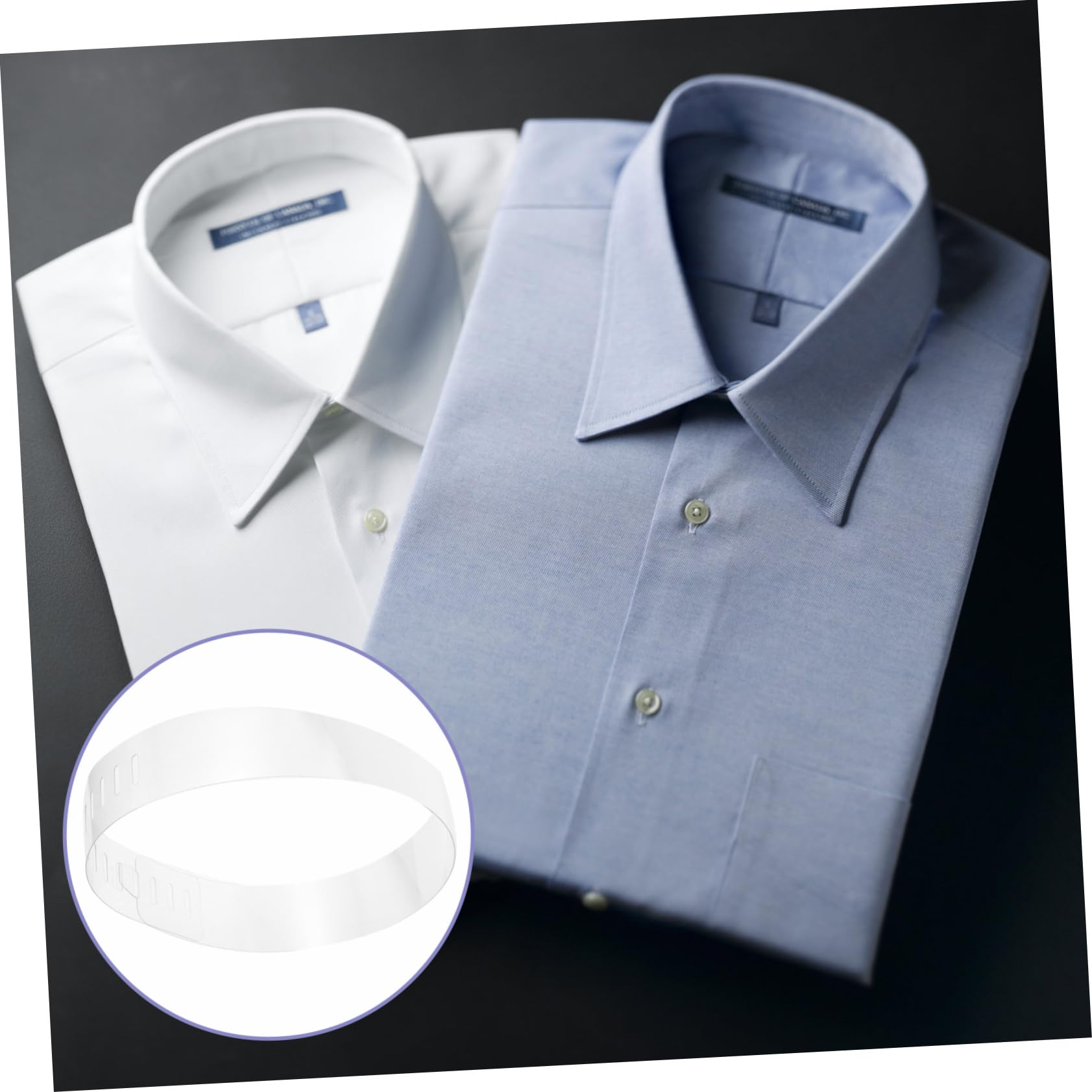 100piezas Collar De Pvc Transparente Soporte De Cuello De Camisa Para Hombre De Insertos De Cuello De Camisa Suministros