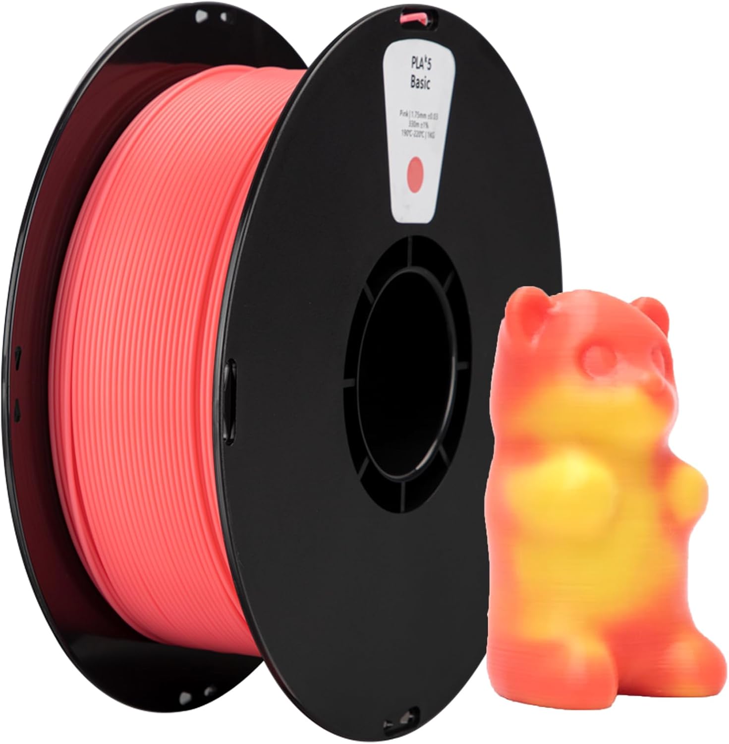 TPU 95A Filament 1.75mm, 3D Printer Filament, Color Change by Temp, 28°C Low Temperature Color Change, 1kg Spool