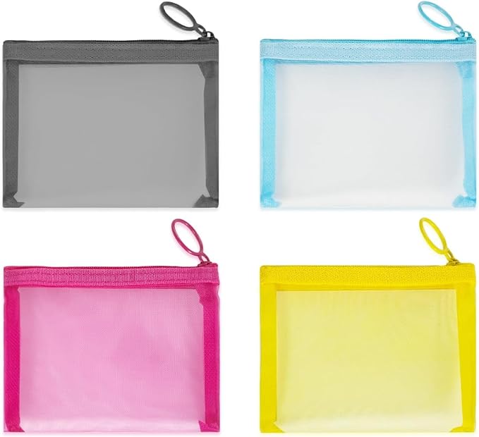 Handy House Mesh Pouch 4-Pack: Ultimate Organizer for Home and Travel