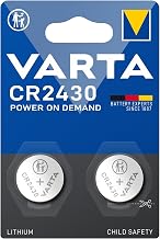 VARTA Batterien Knopfzelle CR2430, 2 Stück, Power on Demand, Lithium Coin, 3V, kindersichere Verpackung, für elektronische Kleingeräte - Autoschlüssel, Fernbedienungen, Waagen