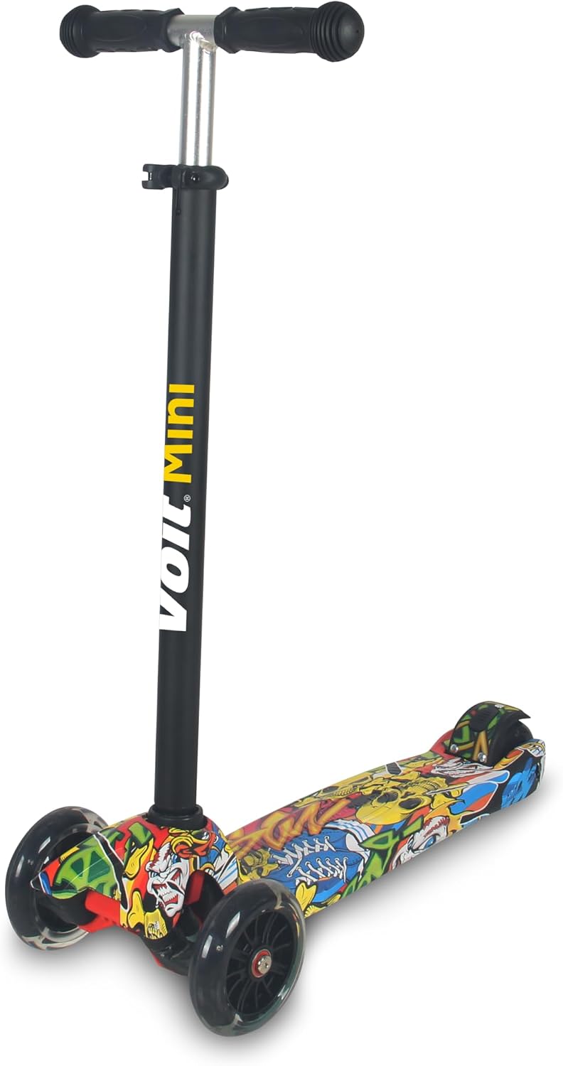 Voit Işıklı Tekerlekli Scooter 5 Yaş Üzeri, Zil Ve Grafiti Tasarım