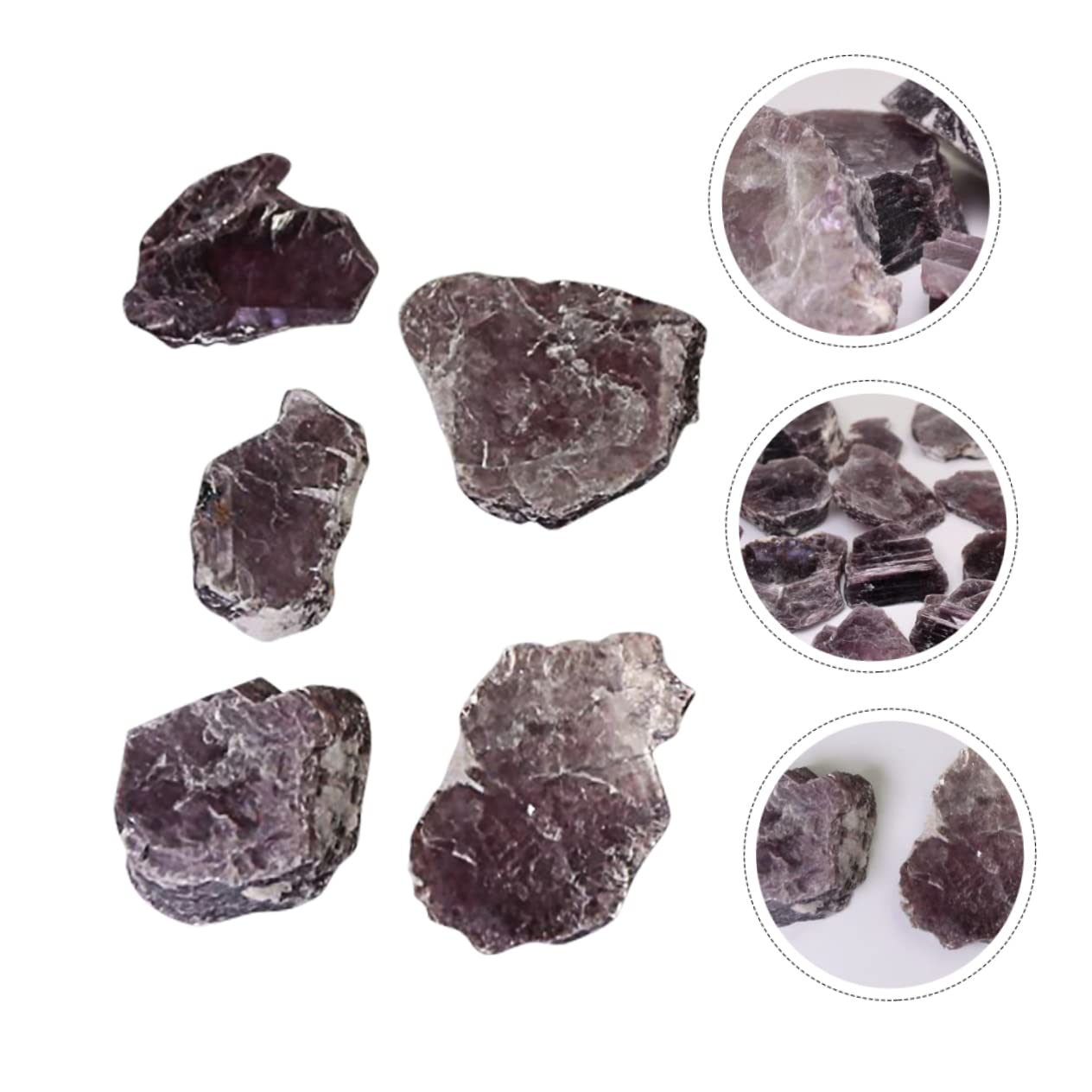 Anneome Purple Mica Raw Ore Home Decor Ornament Decorative Purple Geode Novel Mineral Specimens Natural Rock Teaching Samples Purple Chakra Natural Ores Teaching Ore Materials Rough Ores