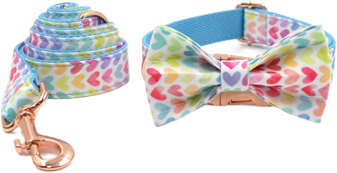Collar para Mascotas, Collar de Perro Ajustable Personalizado for Perros medianos y Grandes. Bonito Collar for Cachorros, Tanto for niños como for niñas(Blue,L)