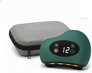 Thermaedge Foot Scraper - Heated Gua Sha for Plantar Fasciitis and Deep Tissue Massage, 4-in-1 Vibration Device for Muscle Care (Green + Travel Storage Bag)