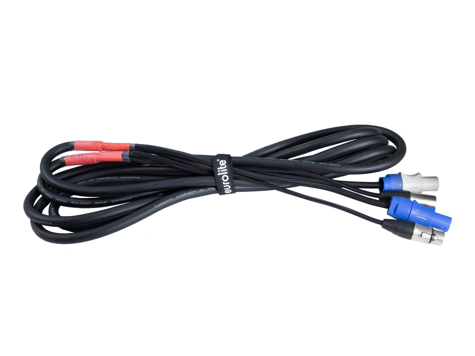 EUROLITE Combination Cable DMX P-Con/3 Pin XLR 5 m, Blue,White