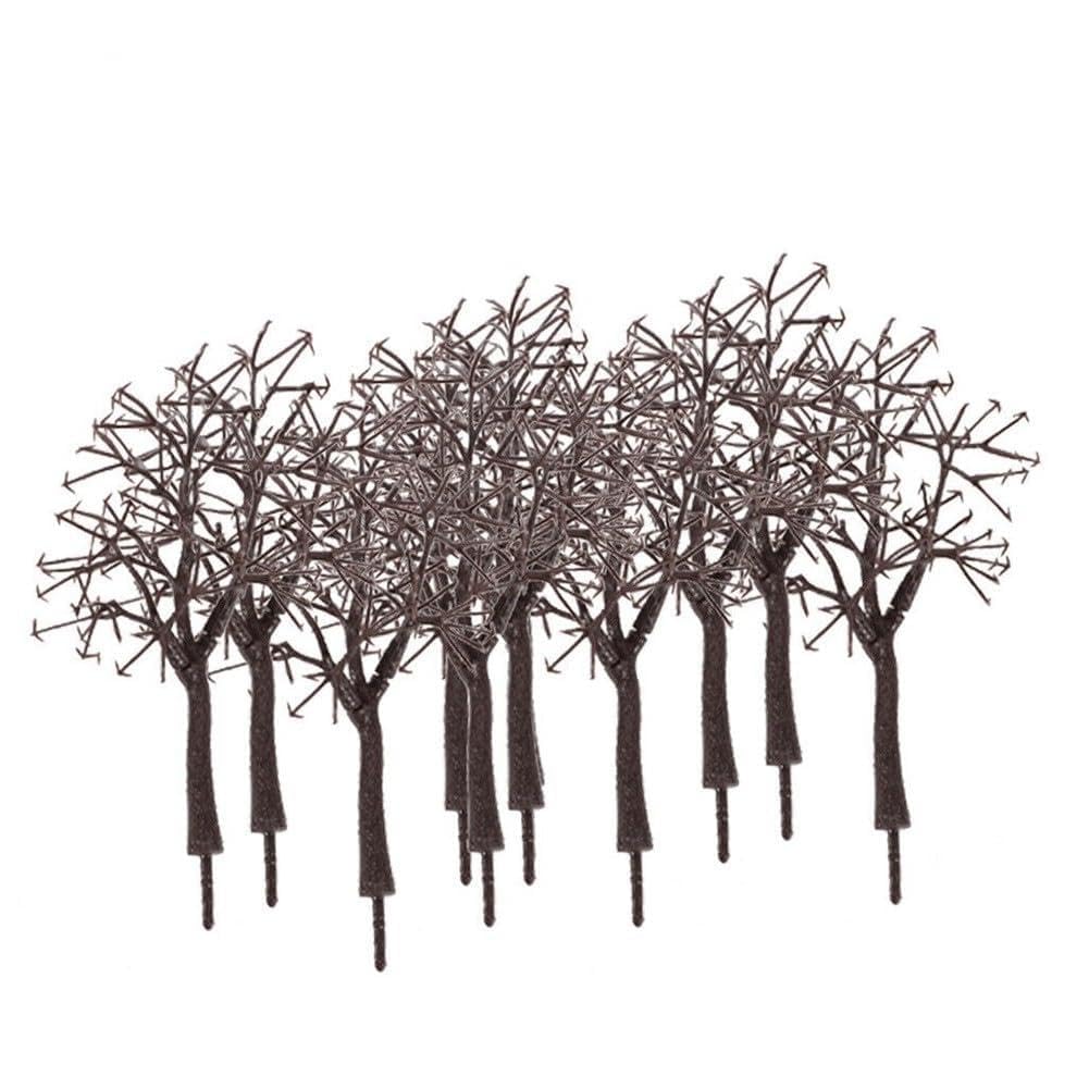 JoyousMall 10PCS Model Withered Trees 11cm Plastic Simulation Dead Tree for Railway Model Train Layout Sand Table Architecture Scenery Decor