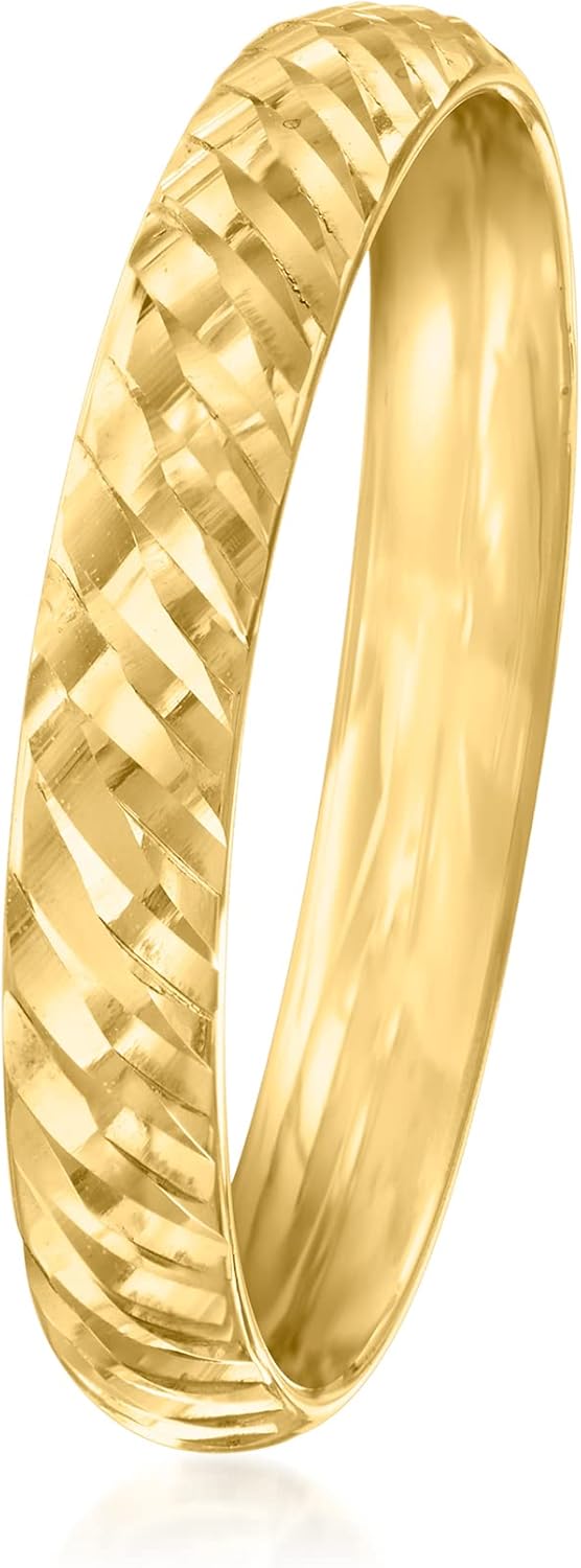 Ross-Simons 10kt Yellow Gold Diamond-Cut Ring