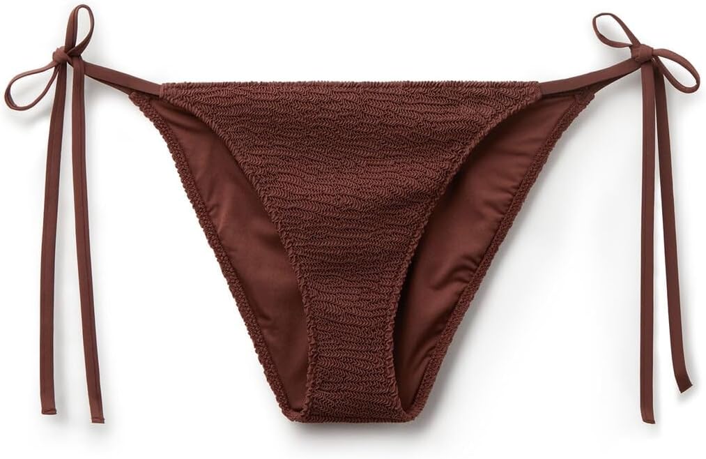 CALZEDONIA String Swimsuit Bottoms Crinkle Waves