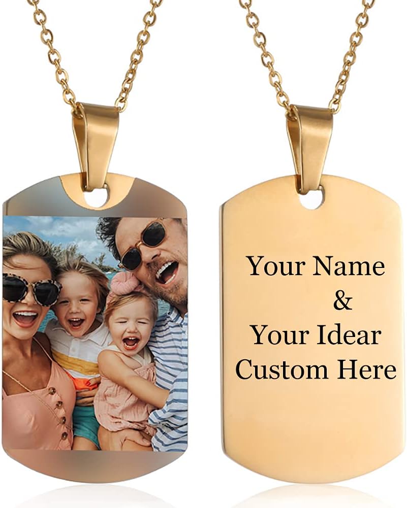 Personalized Heart Picture Necklace for Women Heart Pendant Photo Necklace Customized Engraved Picture Necklace Gift