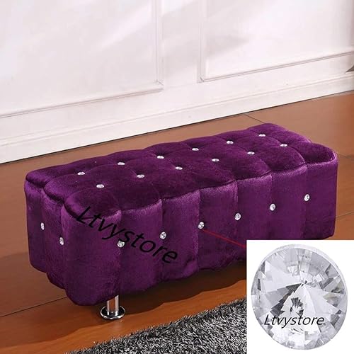 Miniatura 4 de 70 botones de cristal de diamantes de imitación de 1 pulgada, tapizado de botón de diamante transparente con botones de lazo de metal para coser,