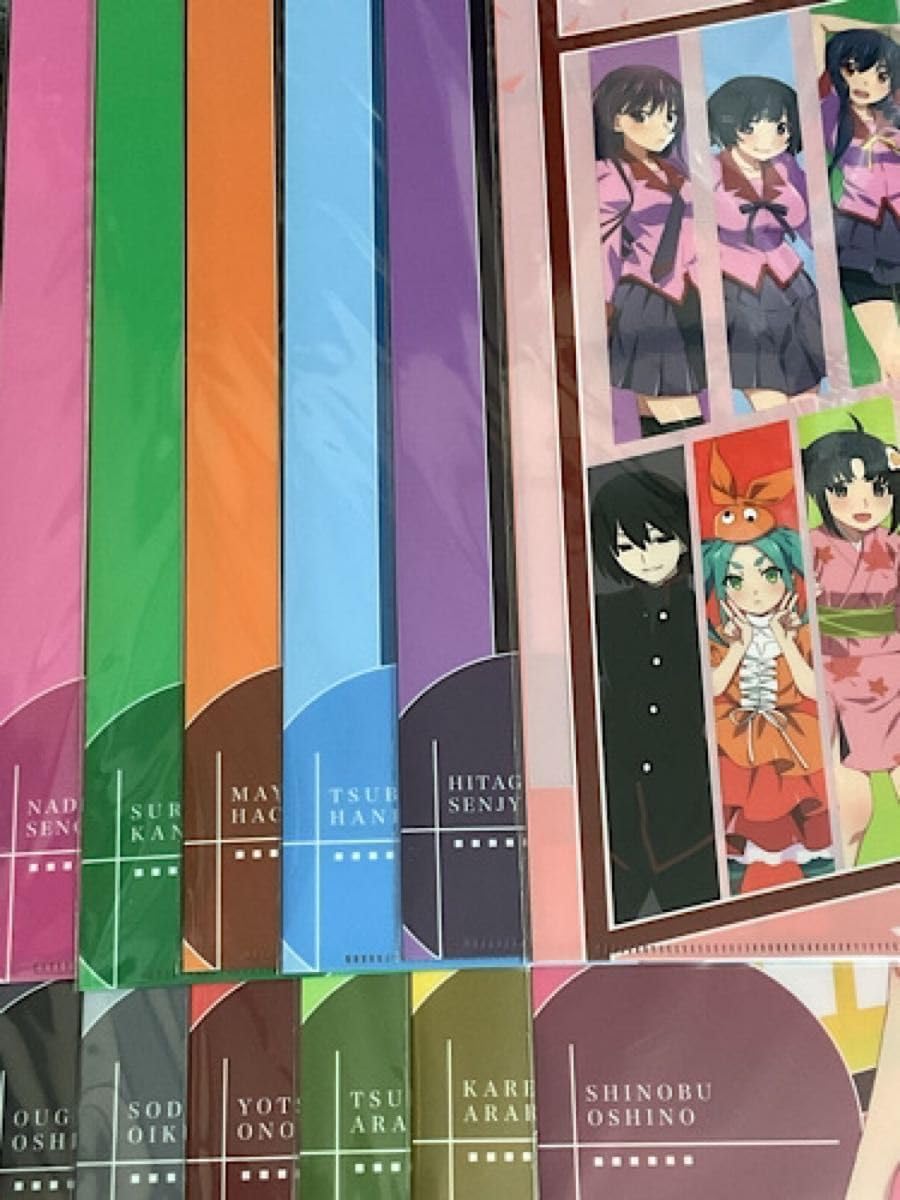 物語シリーズ エディオン 描きおろし クリアファイル 全12種漫画「化