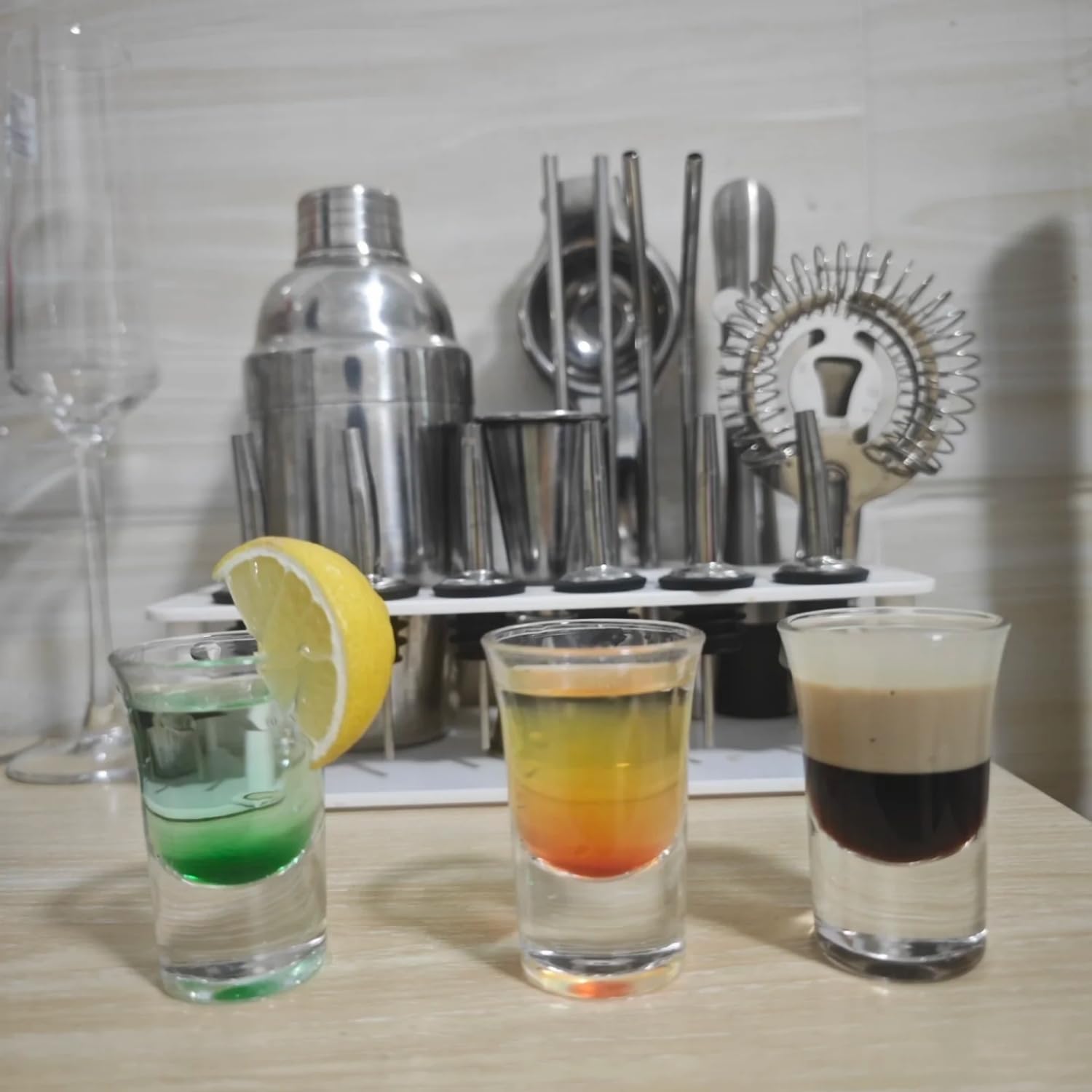 Herramientas de barra de colador de cóctel – 4 coladores de barra con resorte de alta densidad, accesorios de barman de acero inoxidable para filtrar bebidas de cóctel, herramientas profesionales de 4
