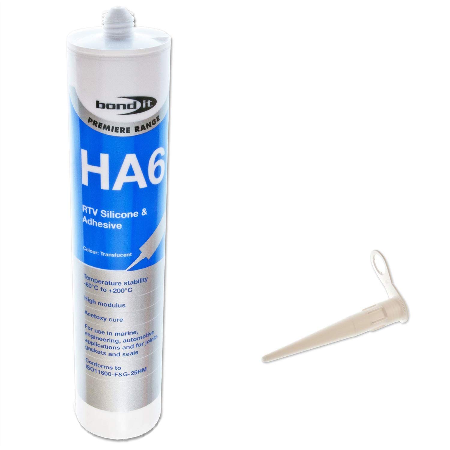Bond-It HA6 Brown Marine Adhesive Premium Silicone Sealant - EU3 310ml Cartridge - Suitable for marine salt or fresh water aquariums, fish tanks, vivariums, gaskets, joints and seals etc. on conservatories, glass, ceramics, aluminium, metals, plastics & extreme temperatures.