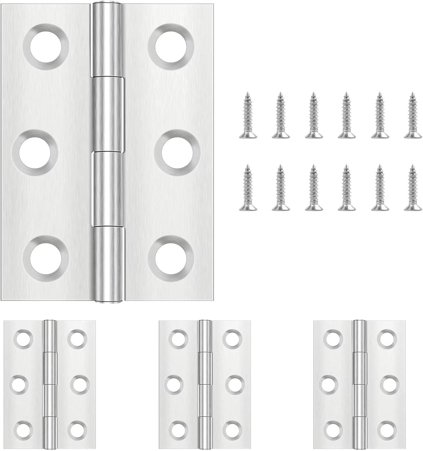Yeepeo 4 Stück Scharniere Klappbar 68mm × 38mm, Edelstahl Scharnier