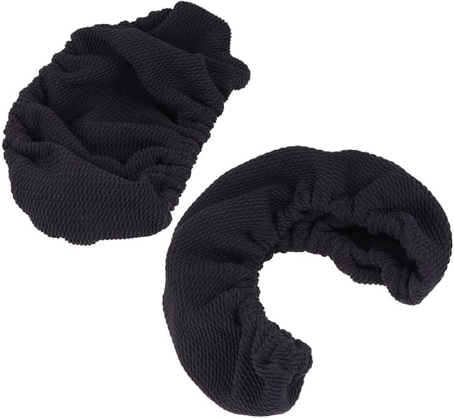VALICLUD 2pcs Office Chair Arm Covers Removable Office Chair Armrest Covers Elastic Band Office Chair Cover Washable Computer Chair Arm Rest Covers (Black)