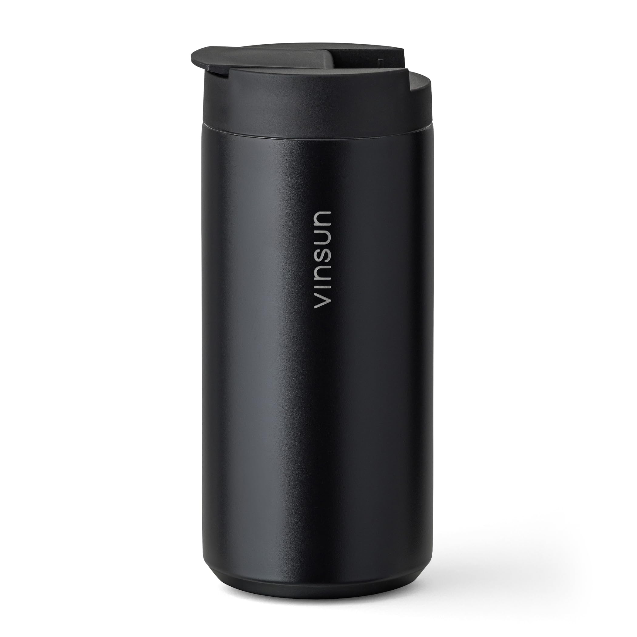 VINSUN Tazza Termica Caffe Viaggio 350ml - Acciaio Inox, a Prova di Perdite, Doppia Parete - Bevande Calde e Fredde - Bicchiere Termico con Coperchio
