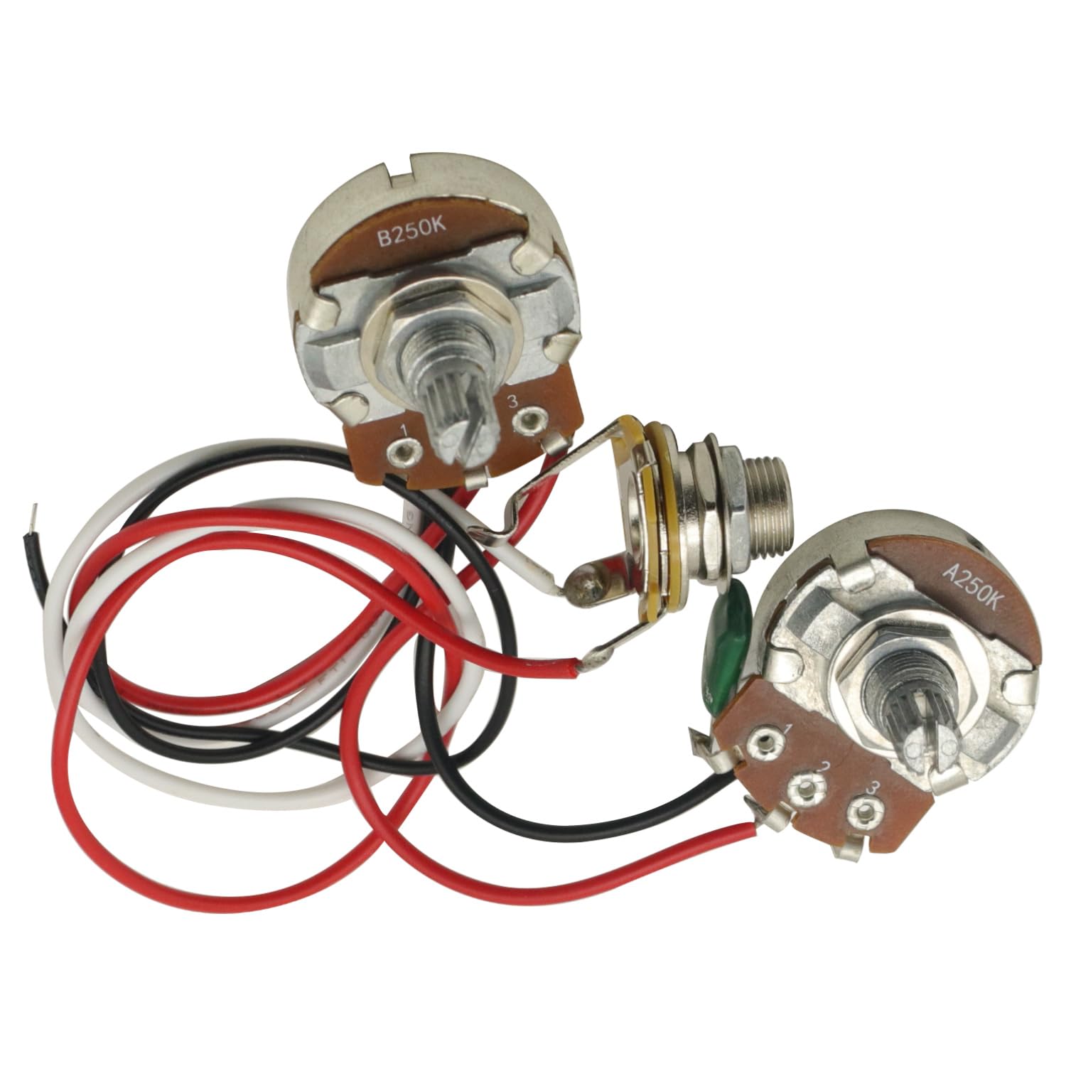 Bass Wiring Harness Prewired,250k Pots For Precision Bass Guitar 250K Pots 1V1T Jack