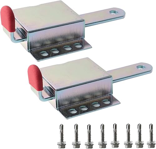 Paquete de 2 cerraduras de puerta de garaje con ruedas resistentes, cerraduras interiores para puertas de garaje, cerradura de puerta de garaje de