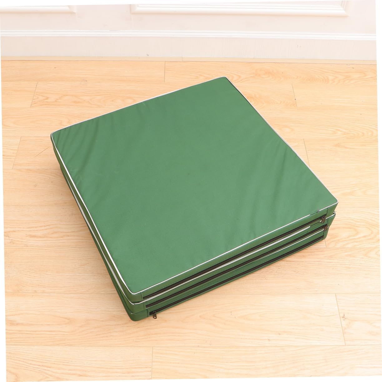 POPETPOP 1Pc Fold Gymnastic Cushion Pad Exercise Mat for Home Workouts Dancing and Sit Ups Green Non Odor Durable Oxford