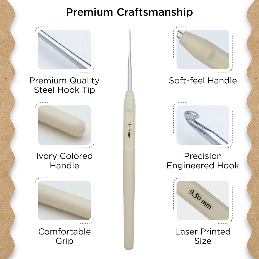 Set de Agujas de Ganchillo de Acero Pearl Knitter’s Pride