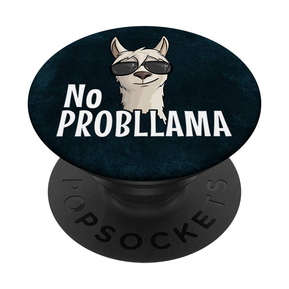 No ProbLlama Hipster Lama con occhiali da sole PopSockets PopGrip:  Impugnatura per Telefoni Cellulari e Tablet Intercambiabile