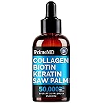 Liquid Collagen Peptides for Women - Serum Complex with Biotin Vitamin, Hydrolyzed Keratin Protein and Saw Palmetto - Comprehensive Formula for Hair, Skin, and Nails Wellness - 2fl oz (Pack of 1)