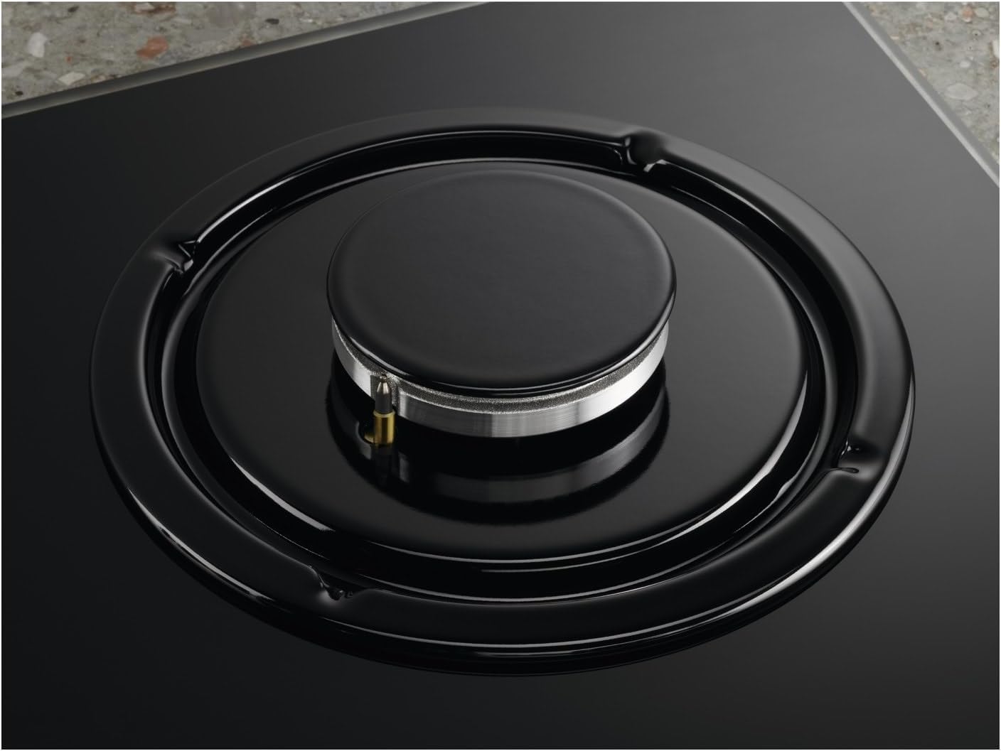 Electrolux Piano Cottura Gas EGG64272K Serie 600 Gas on Glass 60cm da Incasso, 4 Fuochi, Bruciatore Rapido, Bruciatore Wok, Precisa Regolazione della Fiamma, Sicurezza Sicurgas, 590x520cm, Nero