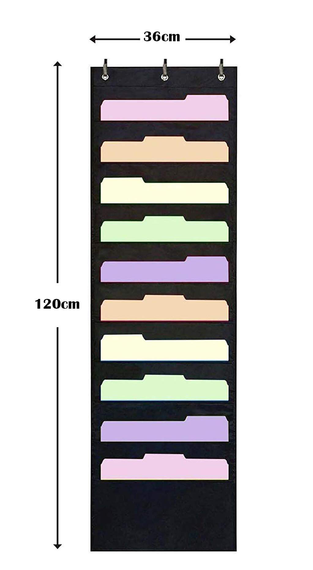 HomeFairy Hanging File Organizer, 10 Cascading Wall Organizer Magazine